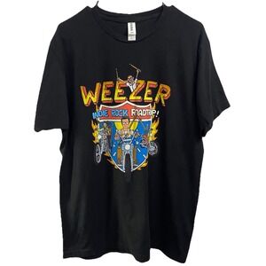 Weezer Indie Rock Roadtrip 2023 Tour Shirt Concert‎ Band Pixies Grunge Vtg Y2K L